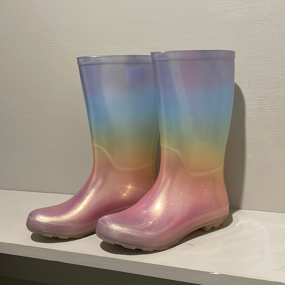 CAT & JACK Rain boots rainbow sparkle